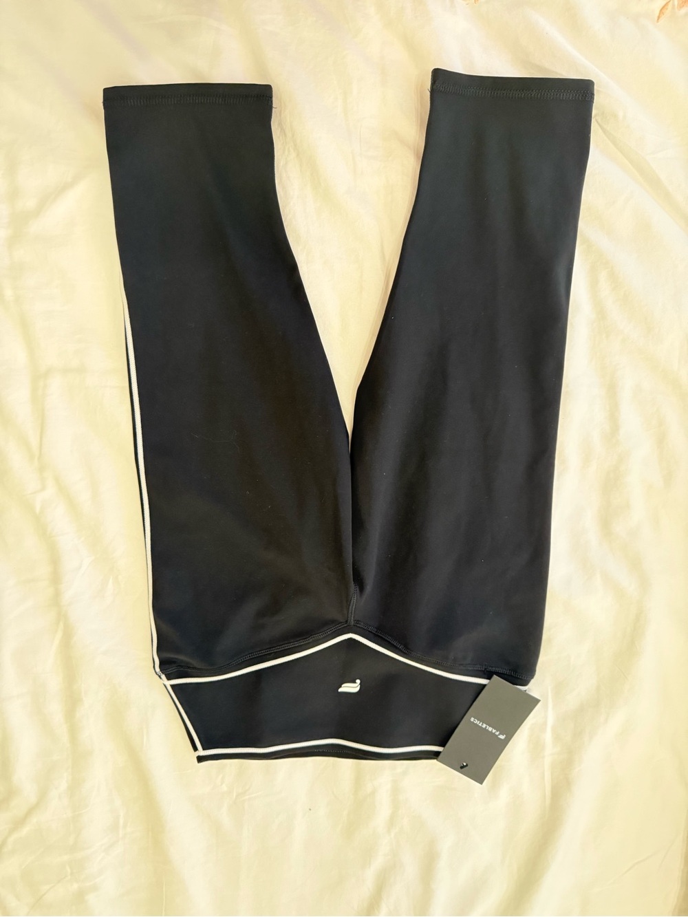 Fabletics Black Capri Leggings with White Trim